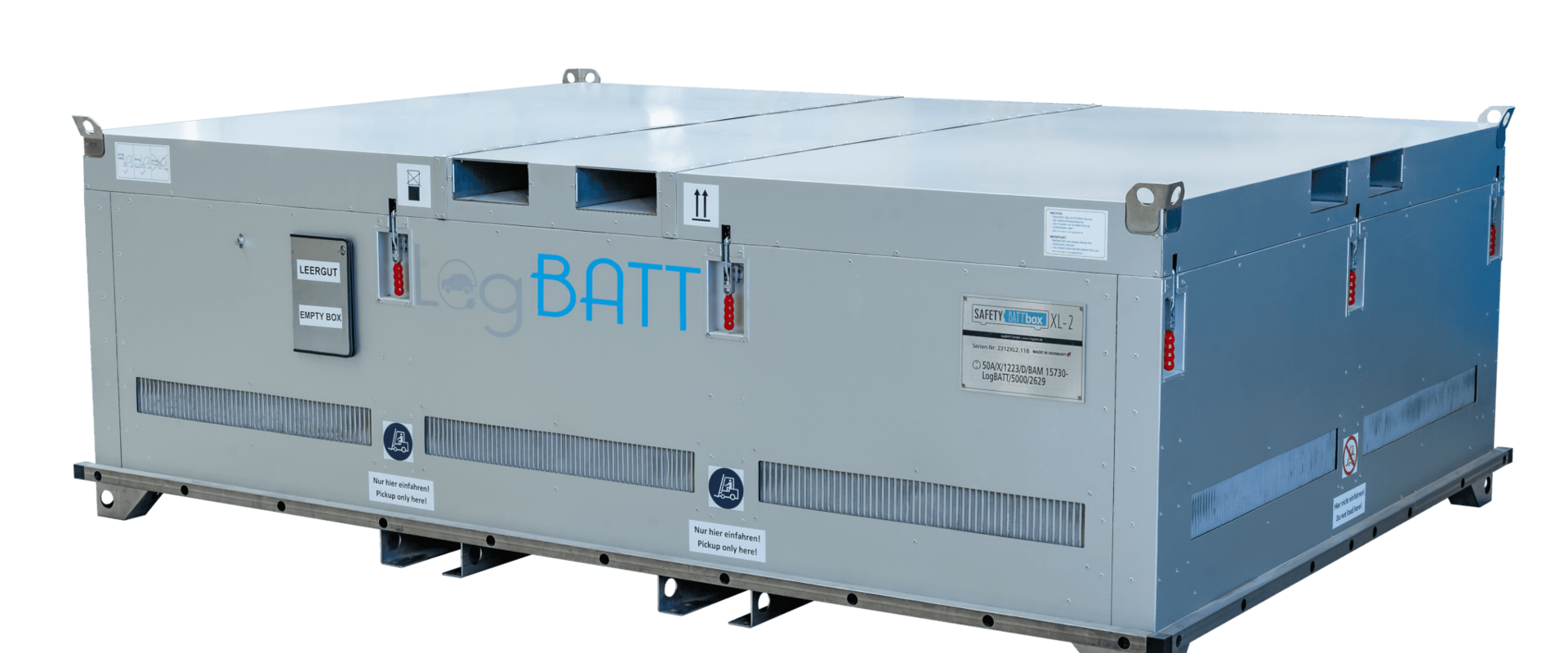 Transportbox für Batterien.