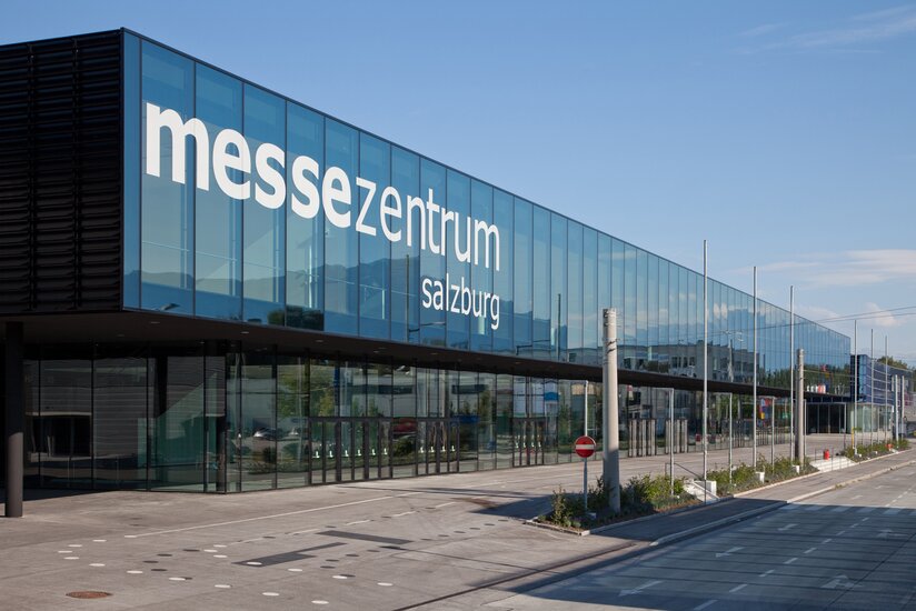 Messehalle in Salzburg - Nahaufnahme
