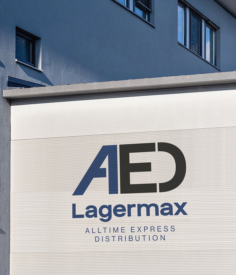 Die AED Zentrale mit ausgeschriebenem Logo der Alltime Express Distribution